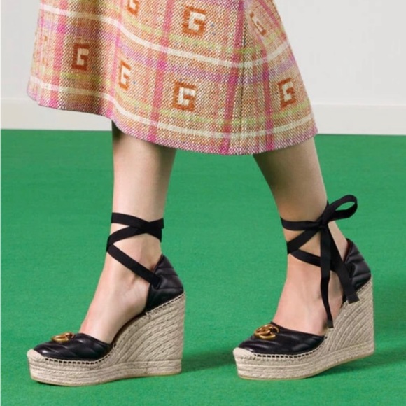 GUCCI PLATFORM LEATHER ESPADRILLE - Picture 4 of 6